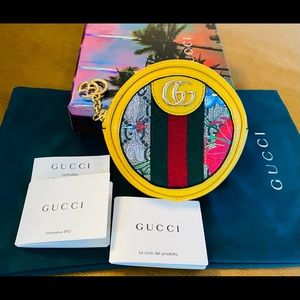 Gucci Ophidia Flora Coin Purse  with Key Chain